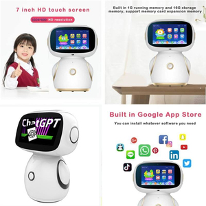 Robot compagnon éducatif intelligent blanc avec écran tactile OLED, commande vocale, jouet interactif, Android 14 - Product Image 3