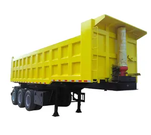 Giá Thấp Chất Lượng Cao 3 Trục 60 Tấn Sử Dụng Dump Bán Trailer 3 Trục Dump Trailer Giá