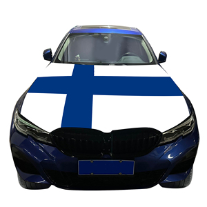 Couverture nationale de capot de voiture abordable drapeau <span class=keywords><strong>Finlande</strong></span> couverture de moteur de voiture drapeau vente directe d'usine tissu polyester - Product Image 4