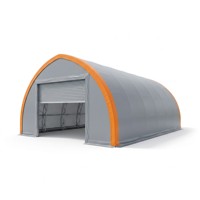 Structure en tissu pour bâtiments : abri équestre, conteneur de stockage, hangar, entrepôt, tente, avec membrane PVC certifiée et acier galvanisé