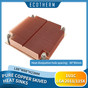 Tùy chỉnh <span class=keywords><strong>Intel</strong></span> LGA2011 hình chữ nhật máy tính để bàn 1U máy chủ CPU Cooler tản nhiệt tản nhiệt - Product Image 3