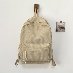 Mochila informal ligera de nailon y pana vintage para mujer, para la escuela, viajes y uso diario. - Product Image 6