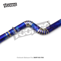 Système d'échappement en titane pour BMW M3/M4 F80/F82/F8X S55 3.0T 2014-2018, silencieux d'échappement à soupape électronique avec support