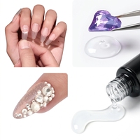 Adhésif pour ongles en gel UV pour extension de manucure, faux ongles, collage d'embouts acryliques, 15 ml