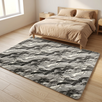 Kunstfell-Teppich Weicher Plüschteppich Zebra-Muster Bodenteppich für Wohnzimmer Schlafzimmer Heimdekoration Gemütliche Innenmatte