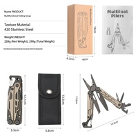 Pince multifonctionnelle EDC avec boucle, outil d'extérieur durable et polyvalent avec couteau pour le camping