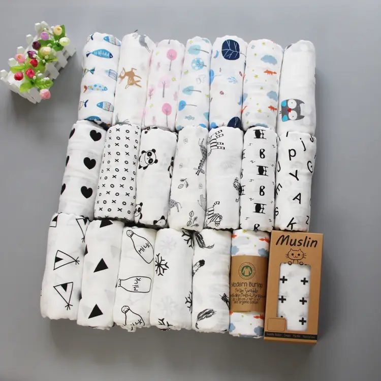 Unisex Baby swaddle Blanket Organic 100 Bamboo Cotton Flannel Receiving Blanket Baby Cribs Sheets Muslin Blanket Unisex For Baby