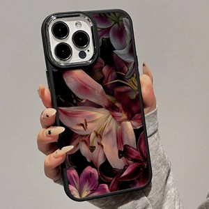 Nouvelle <span class=keywords><strong>Coque</strong></span> de Téléphone Rose Violet Romantique Fleur de Lys pour <span class=keywords><strong>iPhone</strong></span> 17 16 <span class=keywords><strong>Pro</strong></span> <span class=keywords><strong>Max</strong></span>, Électroplaquée Argentée avec Grande Protection d'<span class=keywords><strong>Objectif</strong></span> - Product Image 5