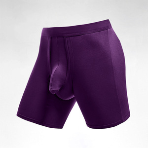 Ropa Interior Masculina Personalizada para Negocios, Calzoncillos <span class=keywords><strong>Boxer</strong></span> con Bolsa Separada, Cintura Media, Cómodos y Elásticos, de Modal, para <span class=keywords><strong>Caballero</strong></span> - Product Image 2