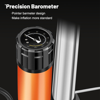 Pompe à air pour pneus de vélo, tuyau en acier, baromètre 160PSI, pompe à air haute pression pour VTT de route, vente en gros