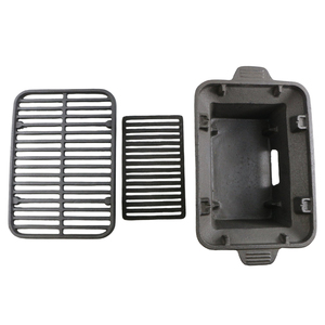 Ensemble de <span class=keywords><strong>barbecue</strong></span> <span class=keywords><strong>et</strong></span> fumoir en <span class=keywords><strong>fonte</strong></span> pré-culottée robuste avec grilles doubles pour <span class=keywords><strong>barbecue</strong></span> <span class=keywords><strong>et</strong></span> fumoir d'extérieur - Product Image 5