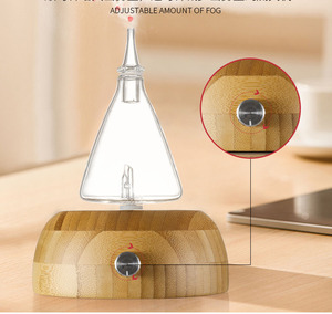 Tre thủy tinh không nước tinh khiết tinh dầu Máy phun sương 50ml gỗ hương liệu khuếch tán với 7 đầy màu sắc LED ánh sáng - Product Image 3