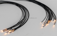 Luz Subacuática de Fibra Óptica de PVC Negro de 4 mm para Piscina, para Crear un Efecto de Estrellas