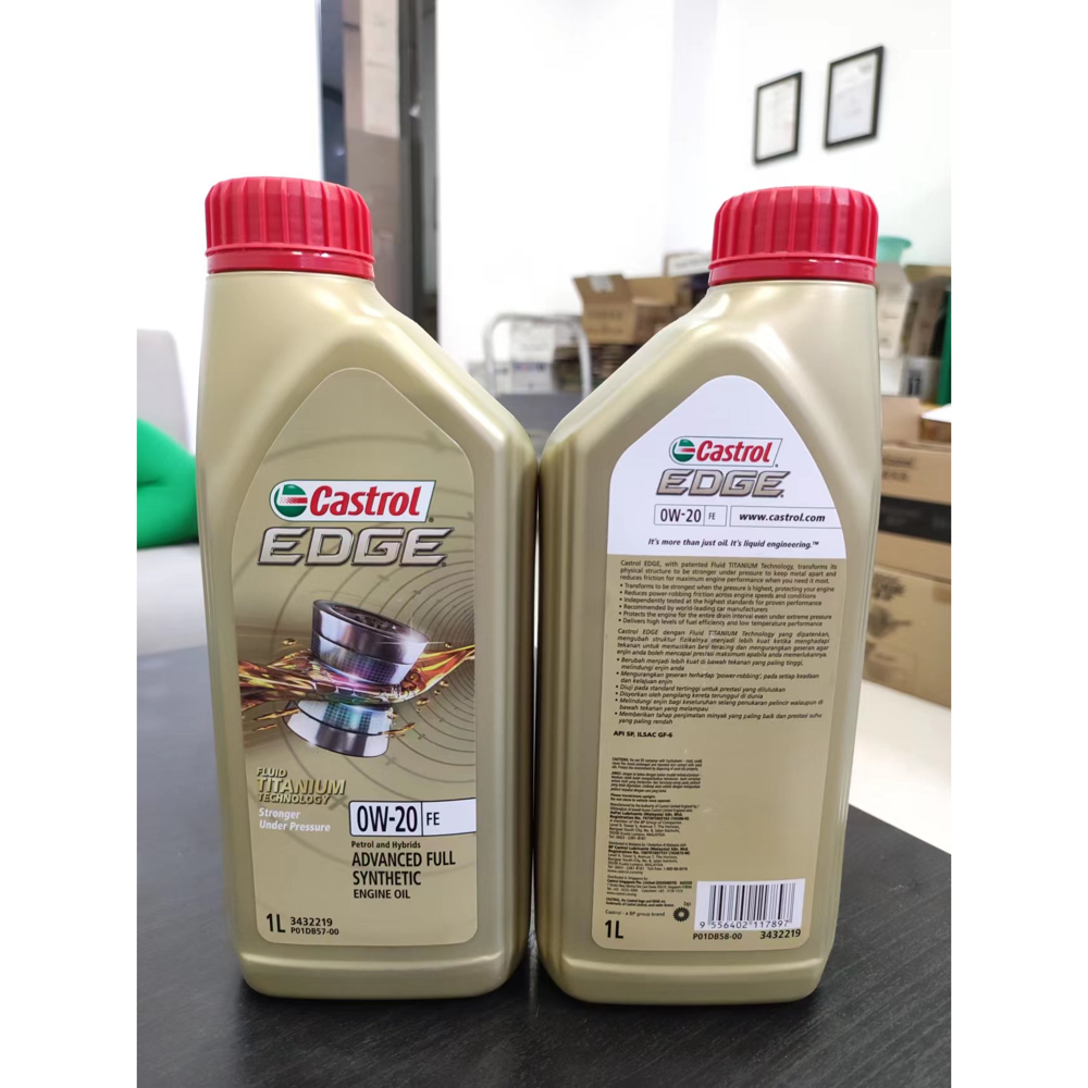 Malaysia Import Castrol Edge 0W-20 SP 1L | Titanium Fluid | Euro VI/V Compatible | New Pack 24 Bottles/Case Auto Parts Image 6
