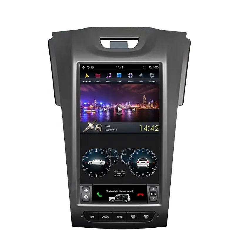 11.8'' Android 9.0 PX6 Vertical screen Car GPS Navigation For Isuzu- D-Max Chevrolet S10 12-18 Stereo Multimedia Player Radio
