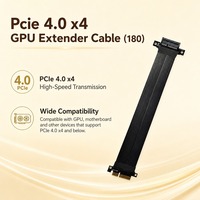 Kabel Ekstensi Fleksibel Tinggi PCIe 4.0 X4 untuk Pemasangan GPU Vertikal, Kabel Penghubung Kartu Pengambilan Video 16GB/s