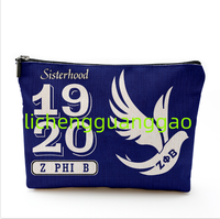 Sac de maquillage de la sororité nationale Phi Delta Kappaas, cadeau de sororité, pochette zippée de sororité, sac cosmétique de la fraternité