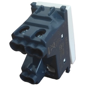 Interrupteur inverseur blanc avec voyant lumineux compatible avec Vimar Arke - Product Image 2