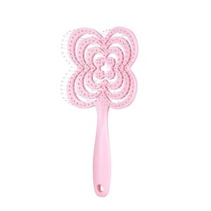 หวีจัดแต่งทรงผมแบบเปียกและแห้ง ใช้ได้สองแบบ ช่วยเพิ่มวอลลุ่ม ทรงกลม ปลายหวีแบบเข็ม แผ่นหลังโปร่ง รูปทรงใบโคลเวอร์สี่แฉก - Product Image 6