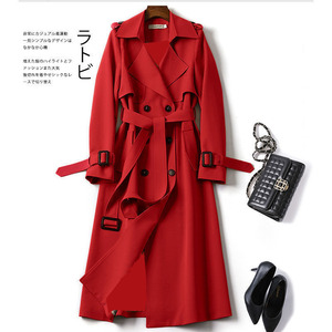 Vente en Gros Printemps 2026 Nouvelle Collection <span class=keywords><strong>Manteau</strong></span> Femme <span class=keywords><strong>D</strong></span>écontracté Ample Style Britannique Populaire, Col Tailleur, Coupe-Vent Long <span class=keywords><strong>au</strong></span>-<span class=keywords><strong>dessus</strong></span> du Genou - Product Image 5