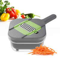 Keuken Salade Gereedschap - Multifunctionele Plastic Handmatige Snijder Natte Fruit Afgietbak Lemmet Snijder Groente Rasp & Hakmes