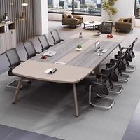 Table de conférence modulaire moderne en mélamine pour bureau, hôtel, école, usage domestique - Écologique, durable, 10 places, usage commercial