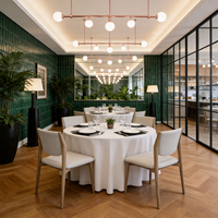 Chaise de salle à manger en bois de chêne massif rembourrée, éponge haute densité et résiliente, chaise pour hôtel, restaurant, usage commercial