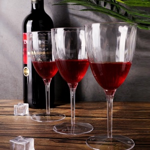 Modern <strong>Disposable</strong> 180ml Plastic Wine Goblet Transparent One-Piece Glass Wine Cup for Parties <strong>Drinkware</strong> for Water and Beverages - Product Image 3