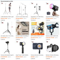 Trépied professionnel réglable en acier inoxydable de 3 m avec roues, flash haute intensité, photographie vidéo portable