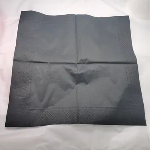 MingXuan Custom Dinner Napkin 1/8 1/4 Fold For Restaurant White Brown Paper Napkins Natural Black Paper Napkins