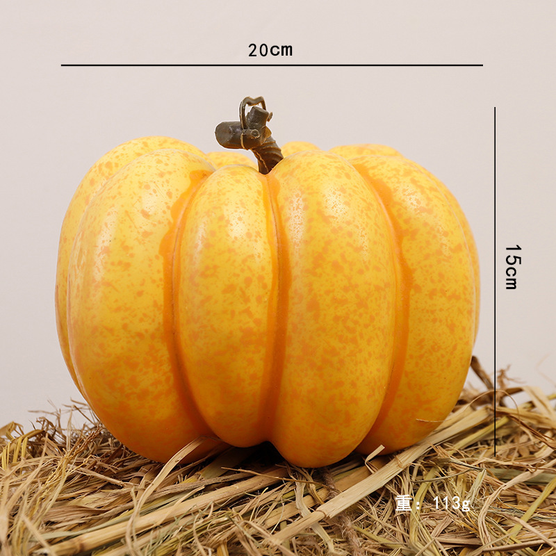Calabaza enana amarilla en forma de pimiento de 20 cm