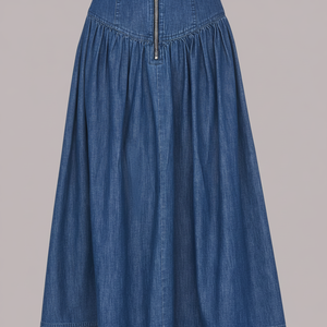 กระโปรงยีนส์ยาว ผ่าหน้า สไตล์ลำลอง มีสไตล์ ใส่ได้ทุกฤดู แฟชั่นแม็กซี่เก๋  ใช้งานได้หลากหลาย สง่างาม - Product Image 1