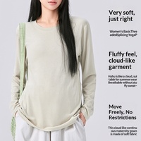 T-shirt de maternité en coton Yokos Printemps-Été 2026 – Haut ample polyvalent amincissant simple uni à col rond pour la maison après l'accouchement