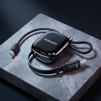 Cable USB C Retráctil de Alta Potencia Toocki 100W PD, Cable de Carga Tipo C a Tipo C Compacto con Enrollador para Laptop, Notebook y Teléfono