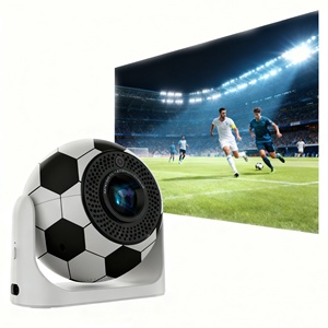 Mini projecteur LCD JY360 en forme de ballon de football, projecteur vidéo 720P, Android 13.0, mise au point automatique, WIFI6 5G, projecteur portable - Product Image 1