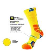 Chaussettes de basketball unisexes transfrontalières, épaisses, de style européen et américain, qualité export, pour l'entraînement d'élite, avec dos en tissu éponge