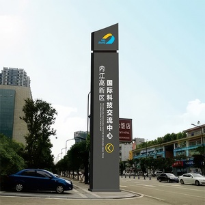 Por encargo al aire libre impermeable iluminado Led Pylon signos 3D publicidad centro comercial pylon signo para gasolinera estación de gasolina - Product Image 6