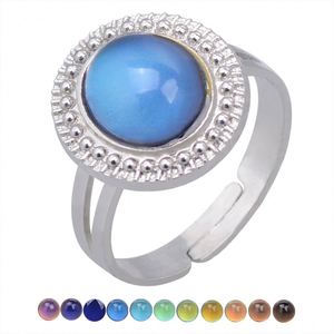 Hot Selling Gem Mood Sensitive Mood Color Change <b>Ring</b> <b>Adjustable</b> Thermochromic <b>Ring</b> for Women Authentic Mood <b>Ring</b> Colors - Product Image 6