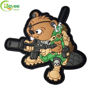 <b>Small</b>-batch Custom Embossed 3D Soft Rubber Silicone Patches Eco-Friendly Pvc Designer Patch for Jackets Bags - Product Image 1