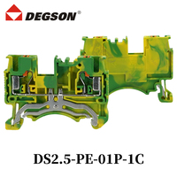 1Pcs DEGSON D-DS2.5-01P-11-00ZH DS2.5-PE-01P-1C-00AH RESSORT Type DIN RAIL TERMINAL BLOCKS PHOENIX CONNECTEUR PT2.5-TWIN