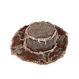 Chapeau Bob en Jean Délavé Personnalisé Effet Vieilli, Bords Frangés, Style Pêcheur, Couleur Unie Vintage, Protection Solaire pour Hommes et Femmes - Product Image 2
