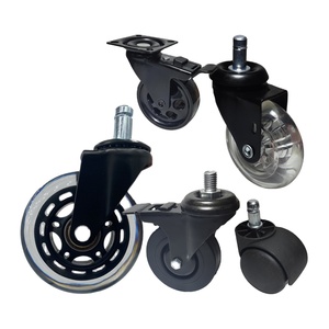 Roulette carrée 40 50mm, tige filetée, anneau <span class=keywords><strong>de</strong></span> poignée, frein pivotant, chaise <span class=keywords><strong>de</strong></span> bureau en plastique, roulettes <span class=keywords><strong>de</strong></span> meubles - Product Image 1
