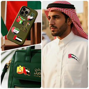 Distintivo Commemorativo della Bandiera degli Emirati Arabi Uniti per il 3 <span class=keywords><strong>Novembre</strong></span>, Spilla in Metallo, Adesivo per Telefono, Regalo Personalizzato UAE - Product Image 2