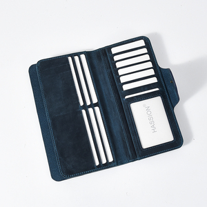 Nhà Máy Trực Tiếp Thiết Kế Mớ<span class=keywords><strong>i</strong></span> Tú<span class=keywords><strong>i</strong></span> Sang Trọng Ví 19 Cardsholder Crazy Horse Leather Rfid Chặn Chủ Thẻ Id Nam Money Clip Wal - Product Image 5