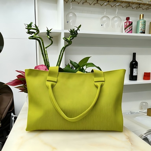 Sac fourre-tout tendance pour femme en jacquard à motif léopard, avec logo personnalisé, pour usage quotidien, plage et shopping - Product Image 3