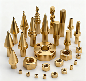 قطع نحاسية مصنعة بتقنية التحكم الرقمي بالحاسوب، خراطيش نحاسية، مسامير سداسية، بوشات دقيقة - Product Image 3