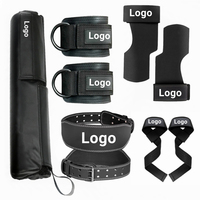Logo personnalisé Ensemble de coussinets de protection pour haltères et squats Ceinture de musculation Sangle de cheville Accessoires d'équipement de fitness Poussées de hanche