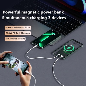 PD20W Chargeur rapide magnétique <span class=keywords><strong>sans</strong></span> <span class=keywords><strong>fil</strong></span> Banque d'alimentation pour affichage LED <span class=keywords><strong>Boîtier</strong></span> <span class=keywords><strong>de</strong></span> batterie magnétique Banque d'alimentation 5000mah 10000mah Pour cadeau - Product Image 4