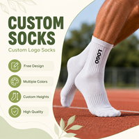 Chaussettes de sport en coton avec logo personnalisé, respirantes, rembourrées, mi-mollet, pour la course à pied, le tennis, la gym, unisexes, chaussettes de basket-ball