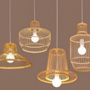 โคมไฟระย้าไม้ไผ่สไตล์ญี่ปุ่นทรงกลม E27 LED หัวเดียว สำหรับบ้าน ห้องน้ำชา ร้านอาหาร บาร์ - Product Image 3